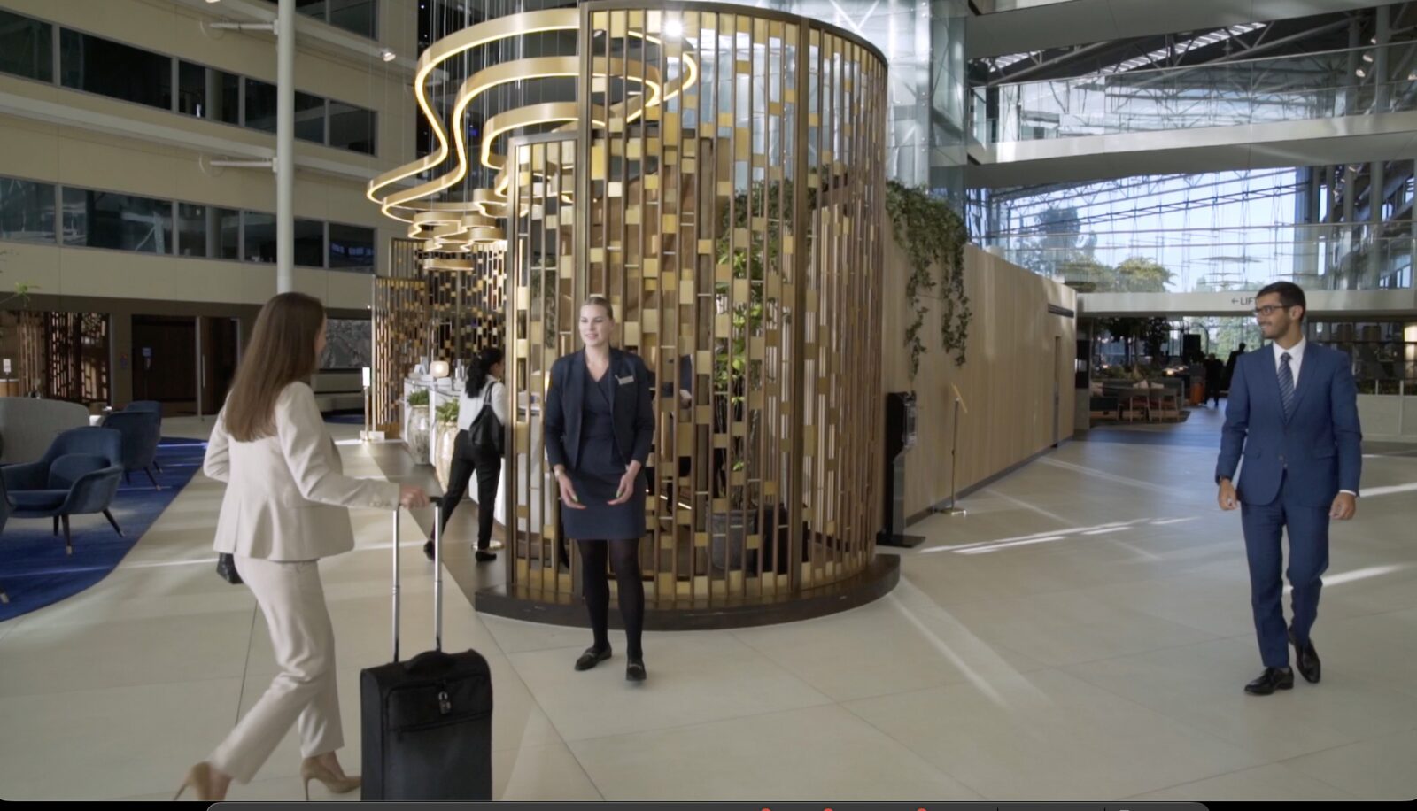 Arrival — from the terminal into the lobby
