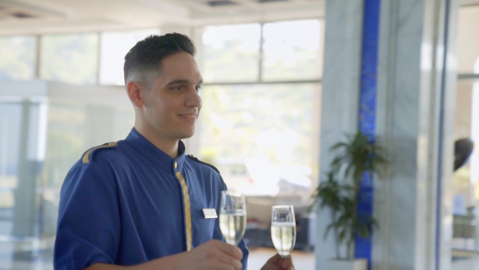 Champagne, served